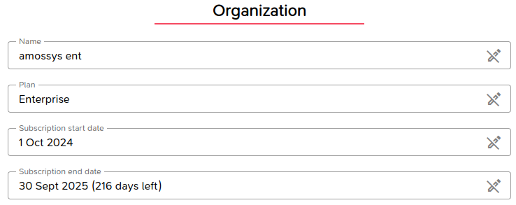 Informations sur l'organisation