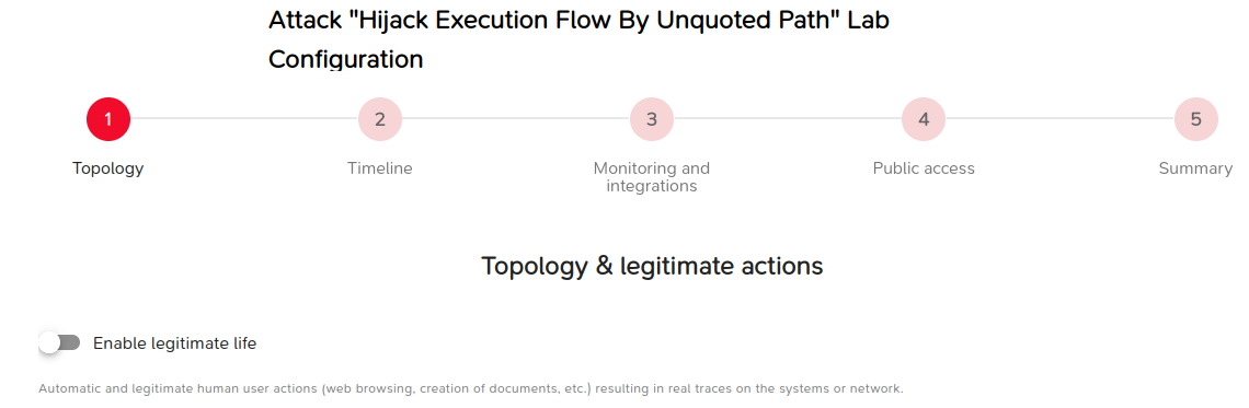 Configuration du lab