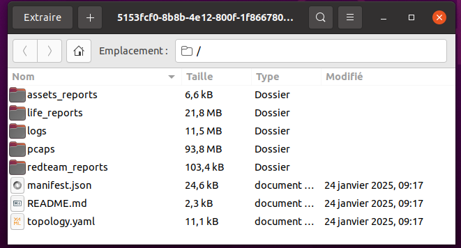 Contenu du fichier ZIP d'un dataset