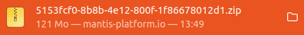 Fichier ZIP représentatif d'un dataset