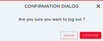 Confirmation de déconnexion